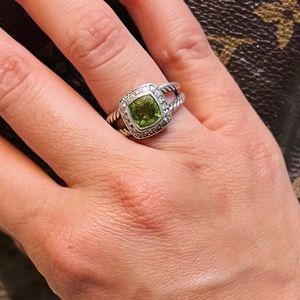 David Yurman Petite Peridot Albion ring Sz 5.5